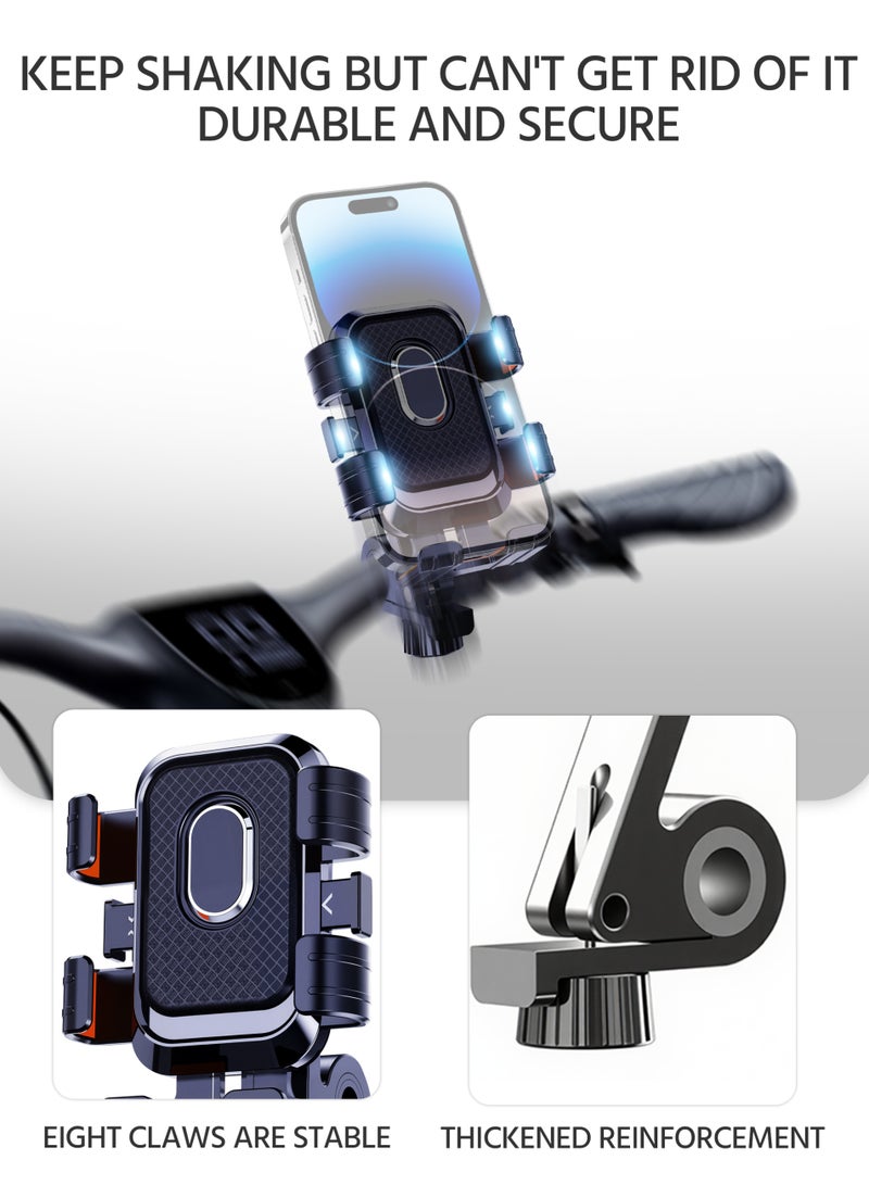 حامل دراجة قابل للتعديل ، حامل هاتف محمول للدراجات النارية ممتص الصدمات ، يمكن استخدام جميع أنواع الهواتف المحمولة - Image 5