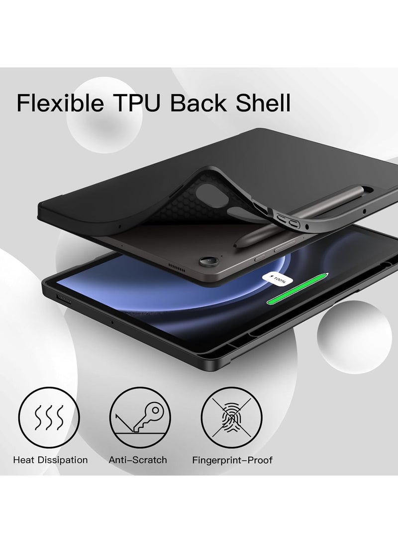LEDIN Case for Samsung Galaxy Tab S9FE 10.9 Inch with S Pen Holder, Soft TPU Tri-Fold Stand Protective Tablet Cover, Support S Pen Charging, Auto Wake/Sleep - Image 4