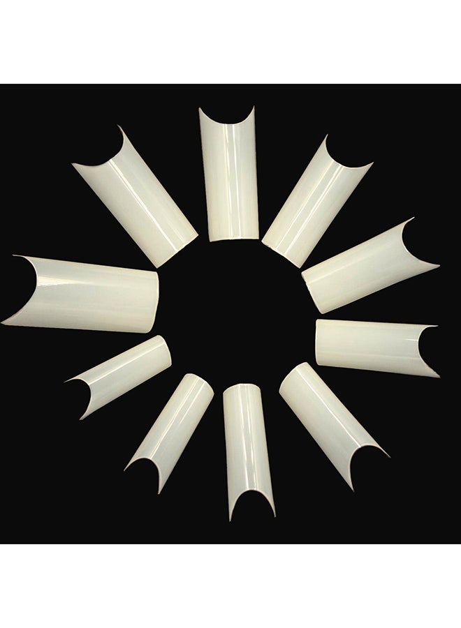 brunson Acrylic Tips French Fake Nails C- Curved Natural False 500 Pices BCCNFT500 - Image 5