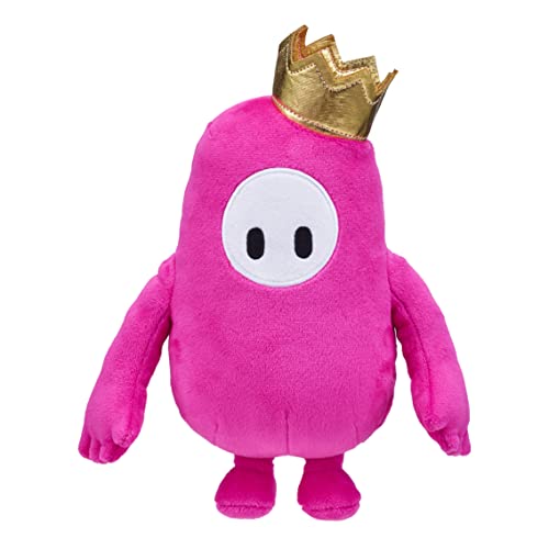 Fall Guys Moose Toys Original Pink Bean Skin Official Collectable 8 Cuddly Deluxe Plush Toy Featuring The Gold Crown from The Ultimate Knockout Video Game 5 Series 1 Characters - Image 1