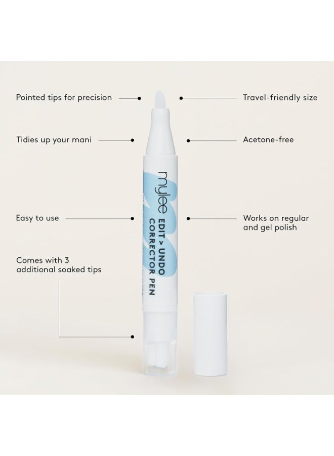 مايلي قلم تصحيح طلاء الأظافر القابل لإعادة التعبئة مانيكير مثالي سهل مزيل جل خالٍ من الأسيتون مع أطراف احتياطية ونتائج نظيفة - Image 2