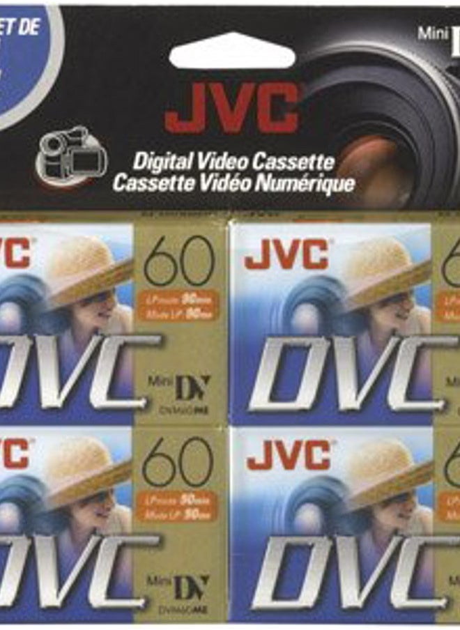 JVC Jvc Mdv60Du4 Mini Digital Video Cassette (4-Pk) 