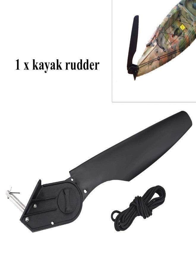 Focket Kayak Rudder,Black Plastic Canoe Kayak Angling Boat Rudder Foot Direction Control Tackle Kits - Image 5