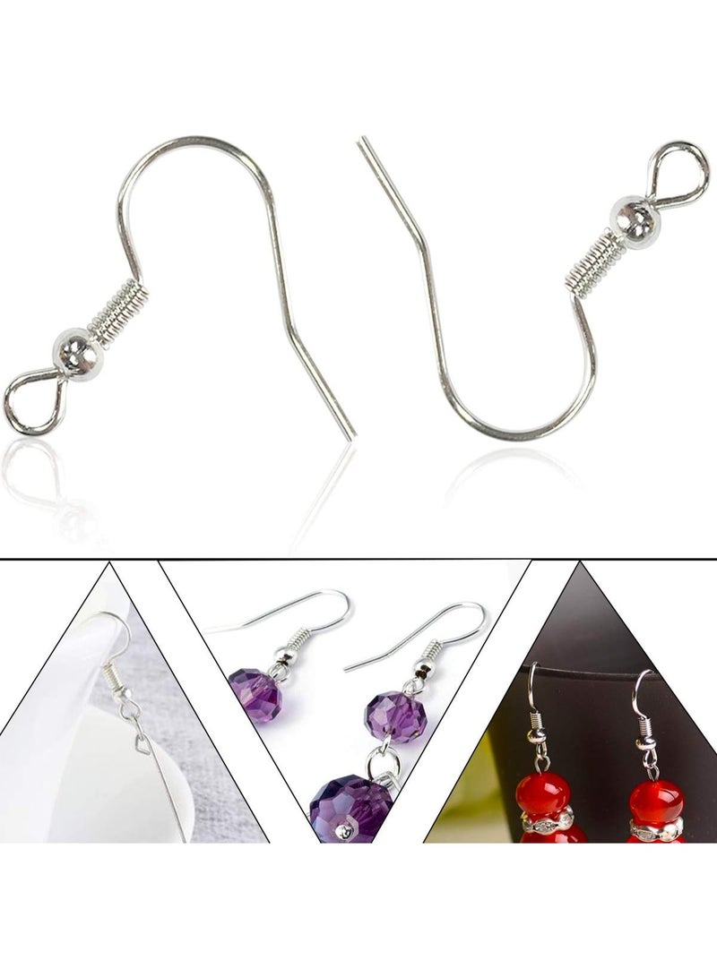 120pcs Silver Earring Hooks with Ball & Coil, Hypoallergenic DIY Jewelry Making Supplies for Women Girls - Image 2