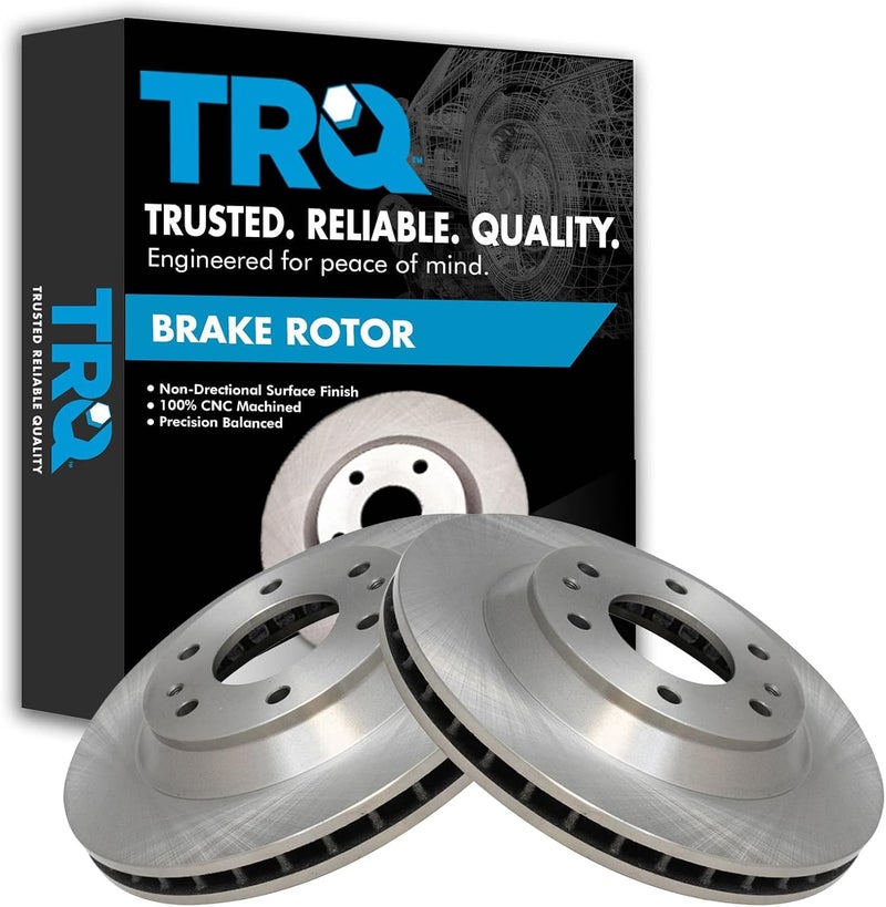 TRQ Front Brake Rotors Set Vented Compatible with 2004-2005 Buick Rainier 2002-2005 Chevrolet Trailblazer GMC Envoy Isuzu Ascender 2002-2004 Oldsmobile Bravada - Image 1