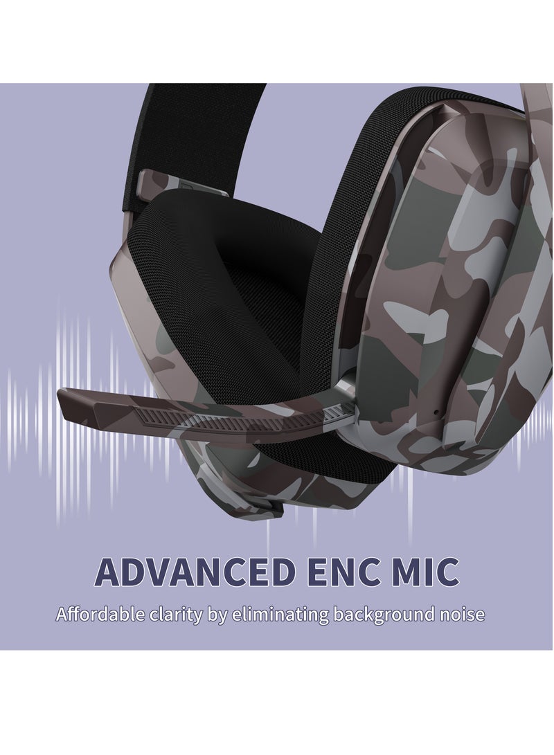 BINNUNE BW06 2.4G Wireless Gaming Headset with Flip ENC Mic for PC, PS4, PS5, Gamer Dual-Mode Bluetooth Headphones - Image 5