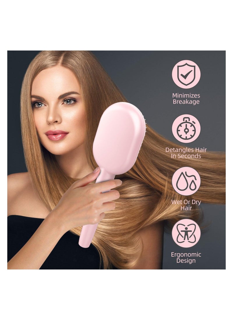 Vibration Negative Ionic Hair Brush, Hair Styling Tool for Blow Drying, Massaging Promoting Circulation, Electric Hair Straightener Brush, for All Hair Types, for Women, Men, Girls, Thick Hair - Image 2