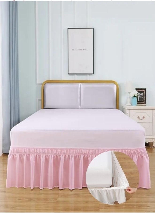 1 Pc Pink Elastic Bed Skirt - pzsku/Z17CEEF0B9B4DC4DD57DCZ/45/_/1709550300/36f31c00-a857-4667-b144-b965fa58c22c