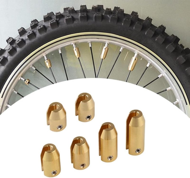 6 قطع من أوزان توازن أسلاك عجلات الدراجات النارية النحاسية لدراجات سوبر موتو الرياضية المزدوجة والدراجات الكلاسيكية المتريّة - Image 3