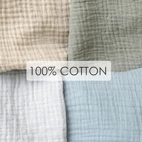 MairMore Muslin Nursing Covers for Breastfeeding, Privacy Breast Feeding Cover with Arch Neckline for Mom and Baby, Breathable 100% Cotton Nursing Apron Multi-use Stroller Cover - Image 4