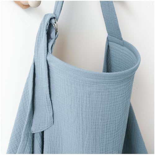 MairMore Muslin Nursing Covers for Breastfeeding, Privacy Breast Feeding Cover with Arch Neckline for Mom and Baby, Breathable 100% Cotton Nursing Apron Multi-use Stroller Cover - Image 1