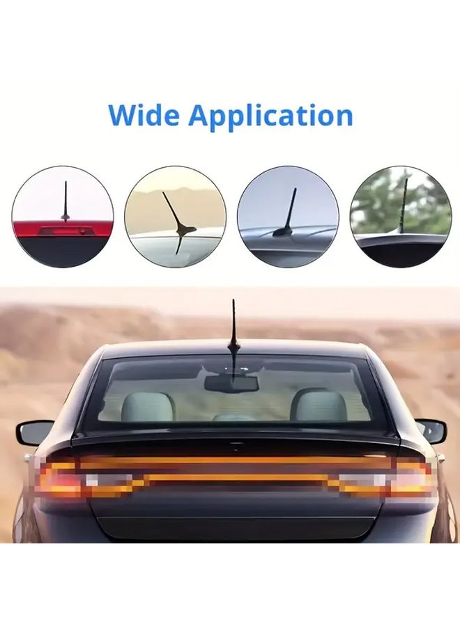 Black Universal Car Antenna Cover Flexible Rubber Short Antenna Enhanced Radio Reception - Image 4