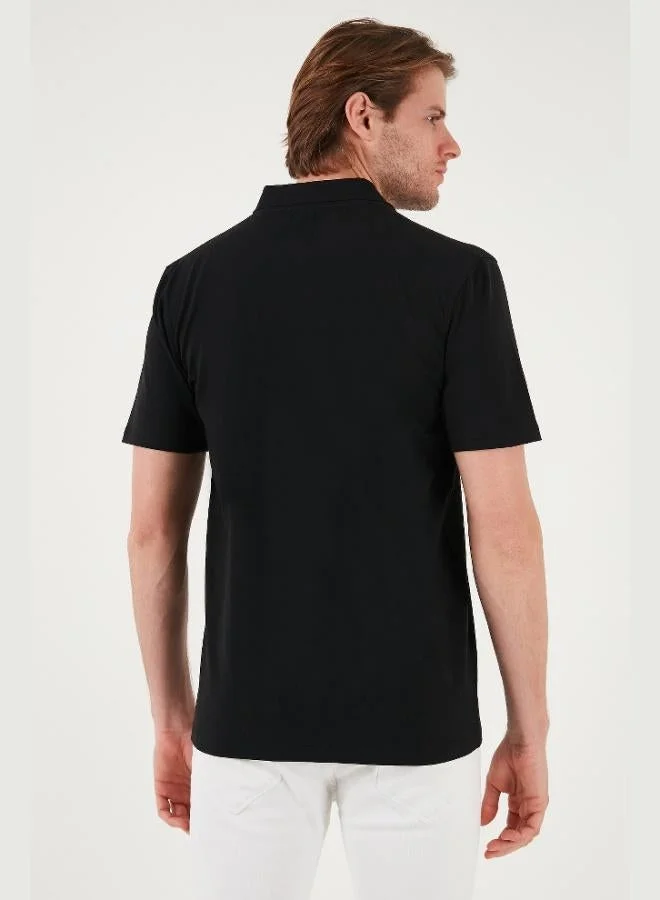 Buratti  Buratti Cotton Regular Fit Half Zipper Polo Collar T Shirt Men's Polo Collar T-Shirt 5902972 for Men | Best Price UAE