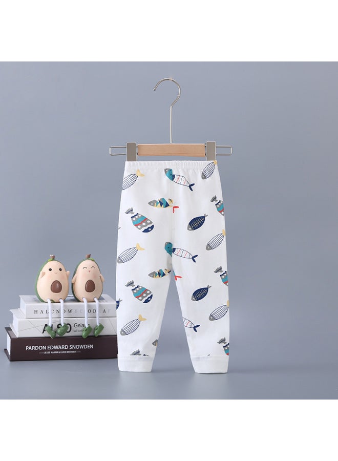 Baby's Long Johns Pants Newborn Baby's Pure Cotton Open Crotch Pants Children's Spring And Autumn Thin Inner Wear Single Boys' Leggings