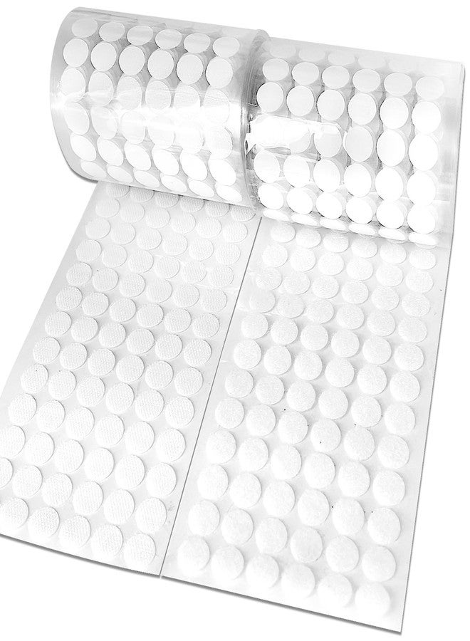 siicaaG Strong 600pcs(300 Pairs) 0.59" Diameter Sticky Back Round Nylon Dots, Premium Hook and Loop Self Adhesive Dots,is Ideal for Classroom, Office, Home - Image 1