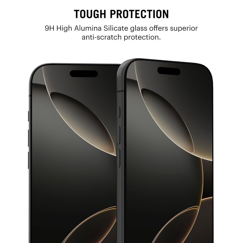 Daily Objects 9D Tempered Screen Protector for iPhone 16 Pro | Edge to Edge Tempered Glass Screen Protector | 9H Toughened Glass Screen Guard with Applicator - Image 4
