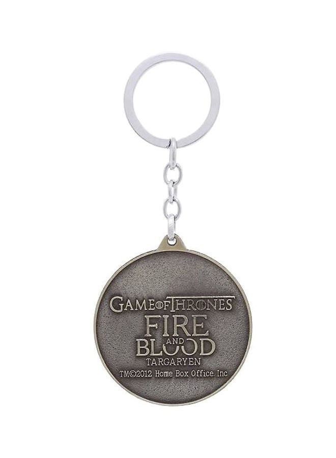 NIBEMINENT Zinc Alloy Game Of Thrones Targaryen Keychain Gold/Silver