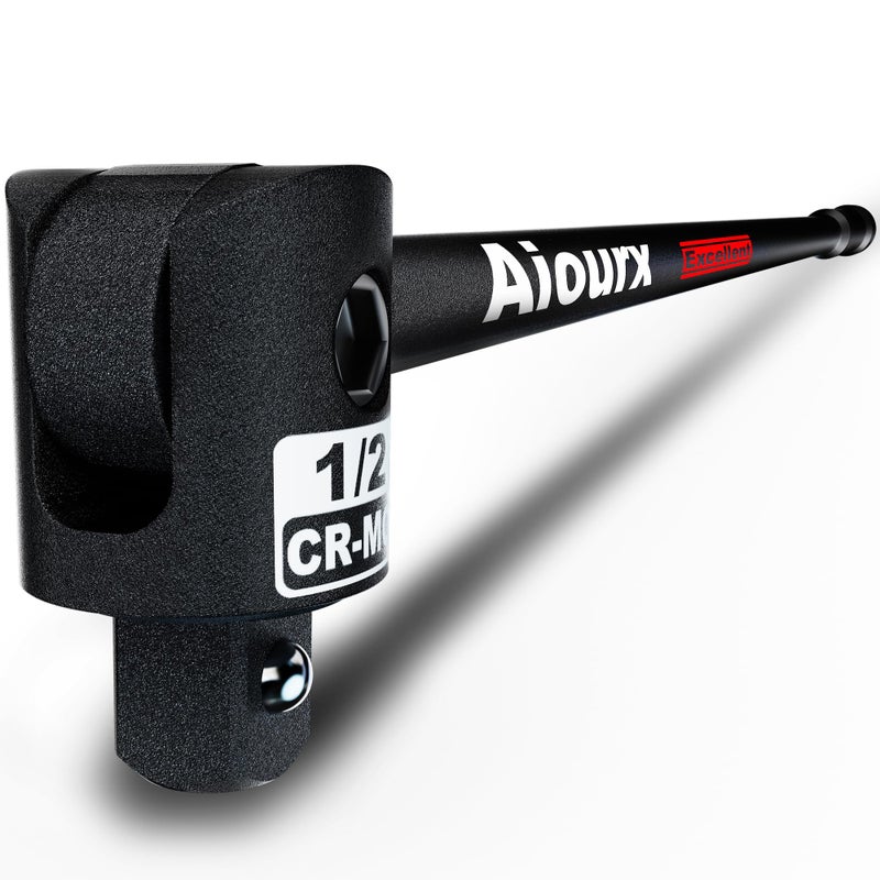 Aiourx 1/2" Drive 25-Inch Breaker Bar, Heavy Duty Extension Breaker Bar with 250Â° Swivel Head, CR-MO Steel, Defeats Rusted and Frozen Fasteners - Image 1