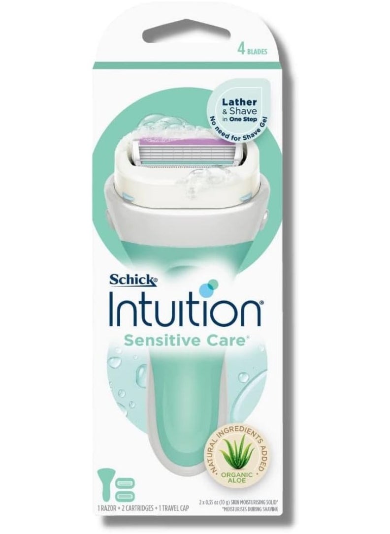 Intuition Intuition 2 Razor Sensitive Care Set, Aloe Vera & Green tea  - Image 2