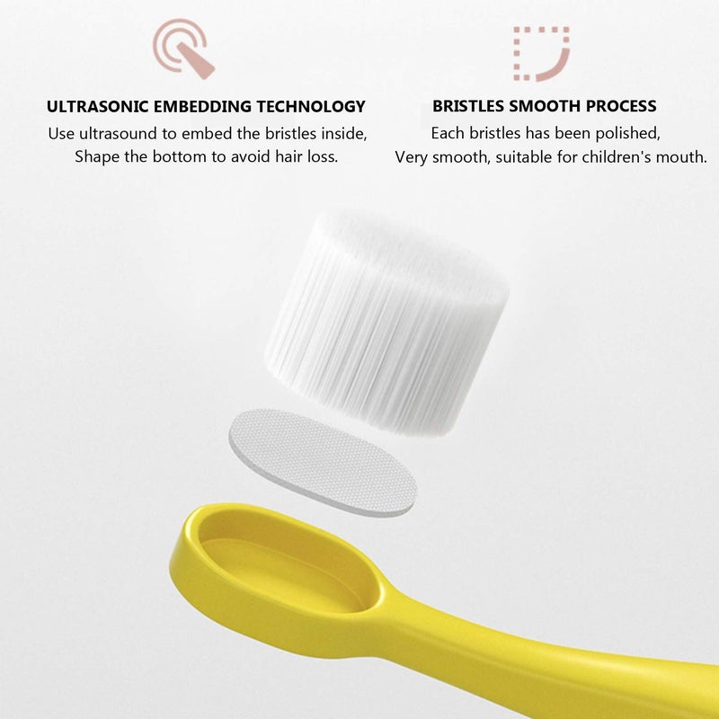EasyHonor Baby Toothbrush for Age 1-3 Years Old, Extra Soft Toothbrush with 10000 Floss Bristle for Toddler Gum Care. (4Pcs) - Image 4