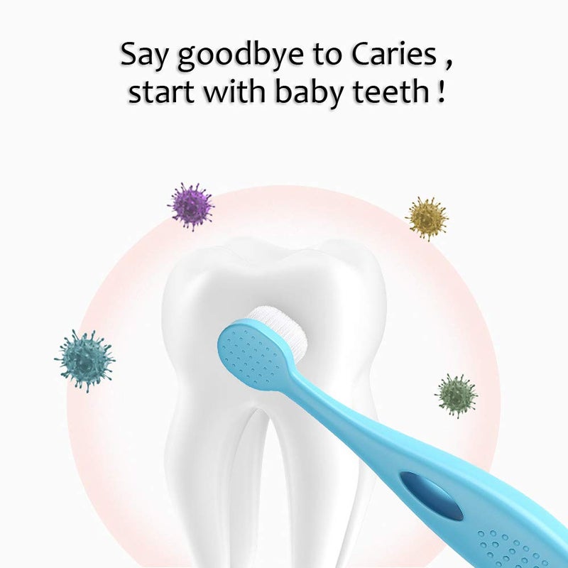 EasyHonor Baby Toothbrush for Age 1-3 Years Old, Extra Soft Toothbrush with 10000 Floss Bristle for Toddler Gum Care. (4Pcs) - Image 5