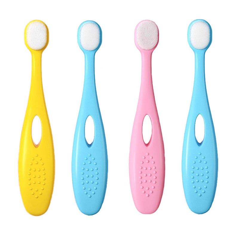 EasyHonor Baby Toothbrush for Age 1-3 Years Old, Extra Soft Toothbrush with 10000 Floss Bristle for Toddler Gum Care. (4Pcs) - Image 1