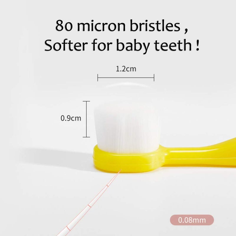 EasyHonor Baby Toothbrush for Age 1-3 Years Old, Extra Soft Toothbrush with 10000 Floss Bristle for Toddler Gum Care. (4Pcs) - Image 3