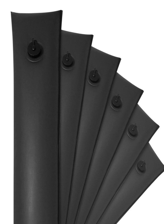 Robelle 8 ft. 6-Pack Commercial Black Single Chamber Pool Cover Weights, Double Seams, .25 MM Thick Vinyl, Oversized Jumbo Screw Valve Cap, Pool Water Bags, Water Tubes - Image 1