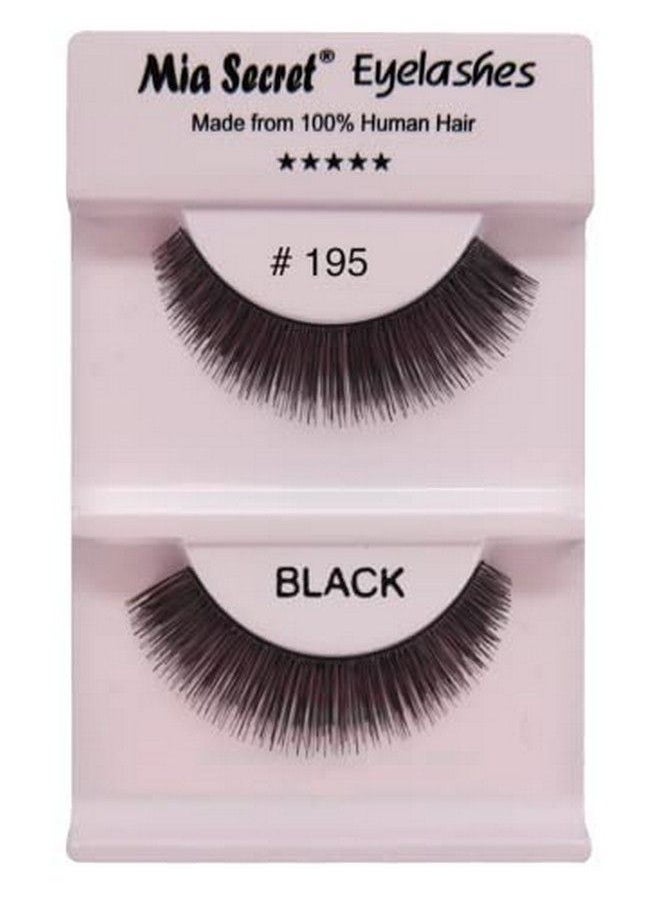 MIA SECRET - Regular Natural Eyelashes  Natural Style False Eyelash  Invisible Clear Band  Reusable And Lightweight  4 Pack (El195) - Image 1