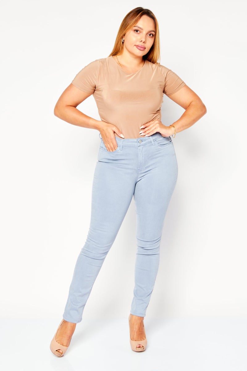 GUESS Women Skinny Fit Washed Denim, Light Blue - Image 3