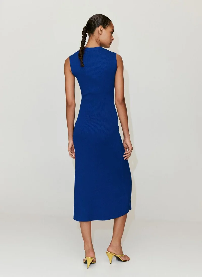 Mango V-Neck Knitted Dress