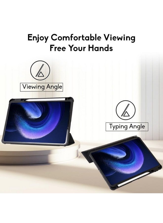 Robustrion Cover for Xiaomi Mi Pad 6 Cover Case 11 inch Hybrid Flip Stand Cover Case with Pen/Pencil Holder for Xiaomi Mi Pad 6 11 inch [Auto Sleep Wake Support] - Black - Image 4