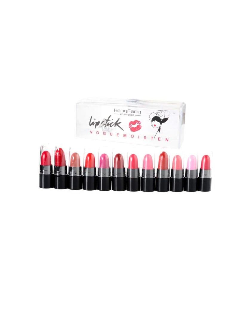 12pcs long lasting matte lipstick