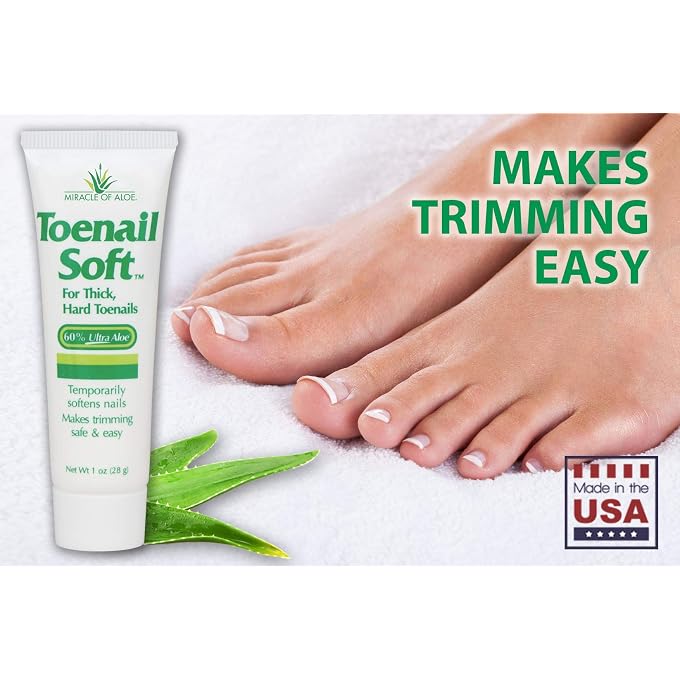 Miracle of Aloe Toenail Soft 1 Oz - Temporary Nail Softening Cream with 60% Ultra - Image 3