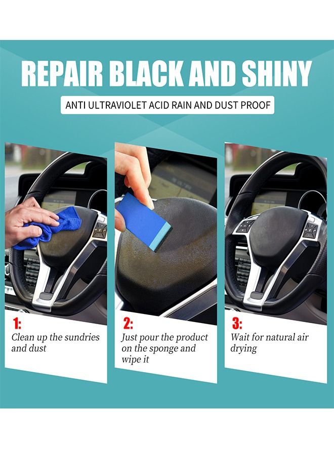OUHOE Plastic Refreshing Set, Automotive Plastic Parts Refurbish Agent Car Maintenance Specialist Nano Plastic Refresh Coating 30ml, Quick and Effective, Applicable To All Kinds of Plastic Parts - Image 3