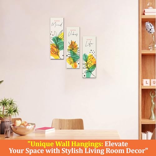 Twinster Aesthetic Wooden Wall Hanging For Home Décor, Living Room, Bedroom, Office Decoration Item| Motivational Art Patterns |Boho Design | Gifting Item |Pack Of 3 (Design 2) - Image 3