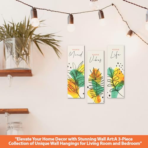 Twinster Aesthetic Wooden Wall Hanging For Home Décor, Living Room, Bedroom, Office Decoration Item| Motivational Art Patterns |Boho Design | Gifting Item |Pack Of 3 (Design 2) - Image 2