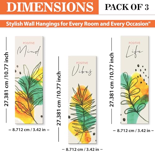 Twinster Aesthetic Wooden Wall Hanging For Home Décor, Living Room, Bedroom, Office Decoration Item| Motivational Art Patterns |Boho Design | Gifting Item |Pack Of 3 (Design 2) - Image 4