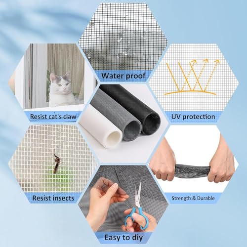 Artlicious 120 GSM Fiberglass Windows Mosquito Net Roll for Balcony Door etc. DIY Cut to Any Size, for Small & Big Windows. Highly Durable and Best in Class Size (White(4x10ft)) - Image 4