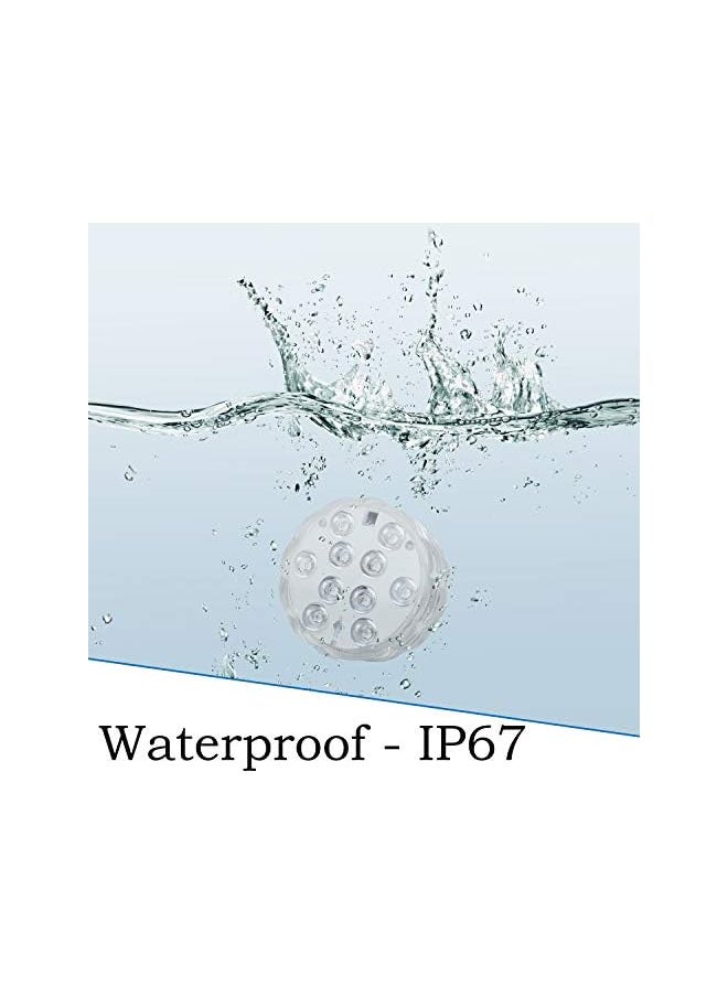 erorex أضواء LED غاطسة مع تحكم عن بعد - 2021 أضواء LED تحت الماء - لوح ضوء مضاد للماء - أضواء LED تعمل بالبطارية - زينة أضواء أحواض السمك - أضواء نوافير وبرك - تشمل أربعة وحدات تحكم عن بعد  - Image 5