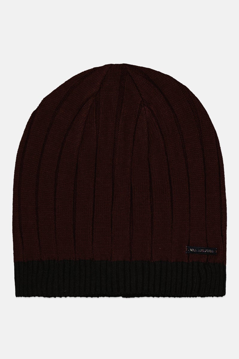 Van Heusen قبعة محبوكة للرجال، بني داكن - Image 2