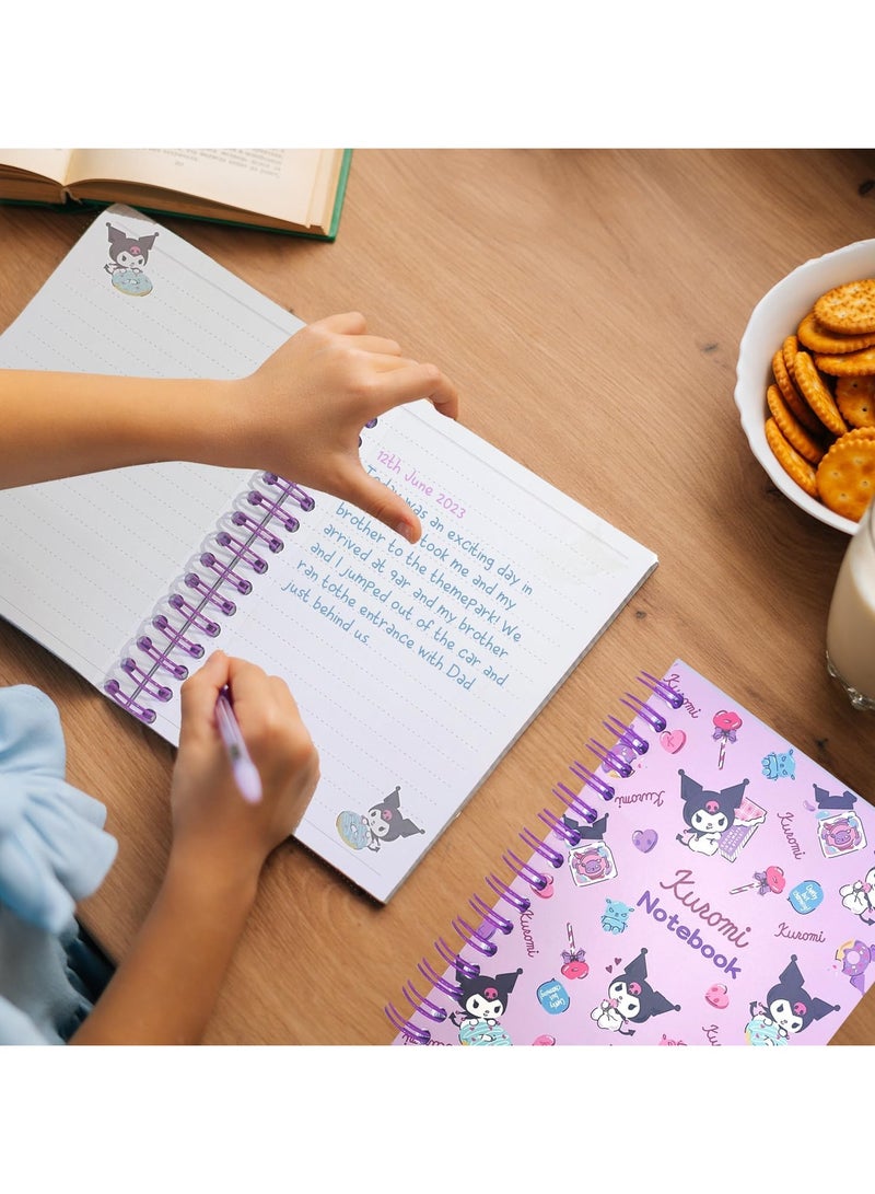 Kuromi School Supplies Set, Cute School Supplies Gift Set Including Cartoon Diary Pencil Case Ballpoint Pen ID Badge Holder Sticker Key Chain Bookmark - Image 2