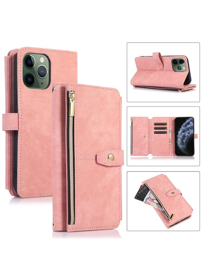 Zaboon Case For iPhone 11 Pro Max Dream 9-Card Wallet Zipper Bag Leather Phone Case - Image 1