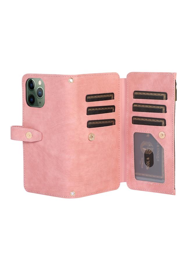 Zaboon Case For iPhone 11 Pro Max Dream 9-Card Wallet Zipper Bag Leather Phone Case - Image 5