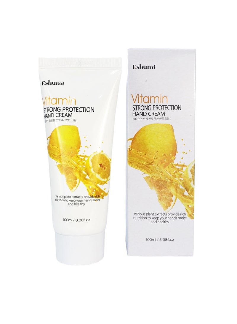 Eshumi KOREAN PRODUCT  Vitamin strong protection hand cream - various plant extracts provide rich nutrition to keep your hands moist and healthy 100 ml - Image 1