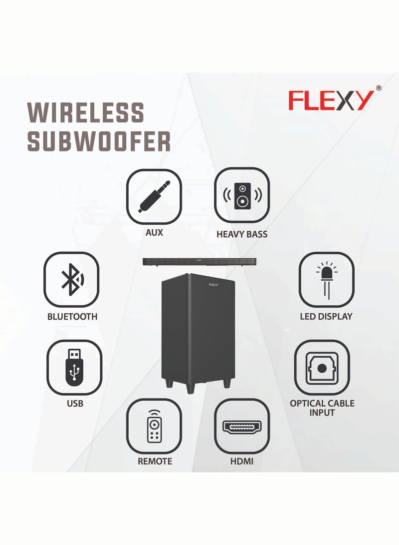 Flexy 9800W Premium Sound Bar With Wireless Subwoofer - Image 2