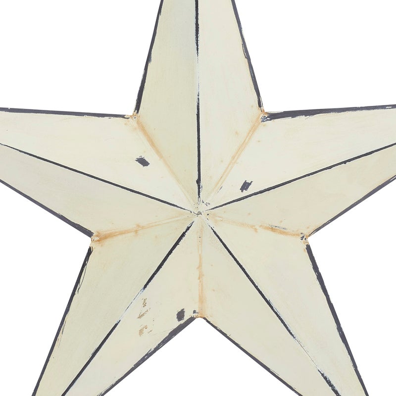 Deco 79 Metal Star Home Wall Decor Wall Sculpture, Set of 3 Wall Art 24", 18", 12"W, Cream - Image 5
