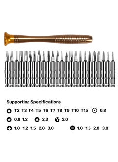 MOOKLIN MOOKLIN Screwdriver Set25 in 1 DIY Mini Precision Screwdriver Repair Tool Kit with Black Leather Bag for Phone Laptop PC Camera Game Console Glasses and More  - Image 2