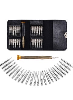 MOOKLIN MOOKLIN Screwdriver Set25 in 1 DIY Mini Precision Screwdriver Repair Tool Kit with Black Leather Bag for Phone Laptop PC Camera Game Console Glasses and More  - Image 1