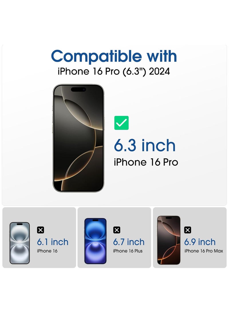 Amfilm amFilm Auto-Alignment OneTouch for iPhone 16 Pro [6.3''] Screen Protector + Camera Lens Protector, Tempered Glass, 30 seconds Installation, Bubble Free, Case Friendly, Anti-Scratch [2+2 Pack]  - Image 2